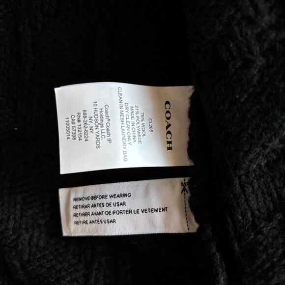 COACH | Signature Turtleneck Knit Poncho XS/S - Picture 8 of 10